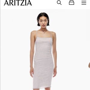 Plaid - orange and white *sold out* dress. ARITZIA